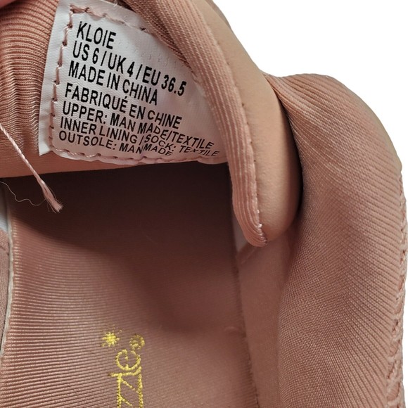 Shoedazzle Kloie Shoes Womens Size 6 Coral Pink Gold Accents Slip Ons - Picture 10 of 11